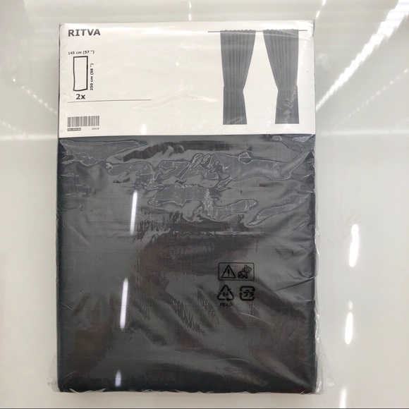 Ikea Other Ritva Dark Gray Curtains Poshmark